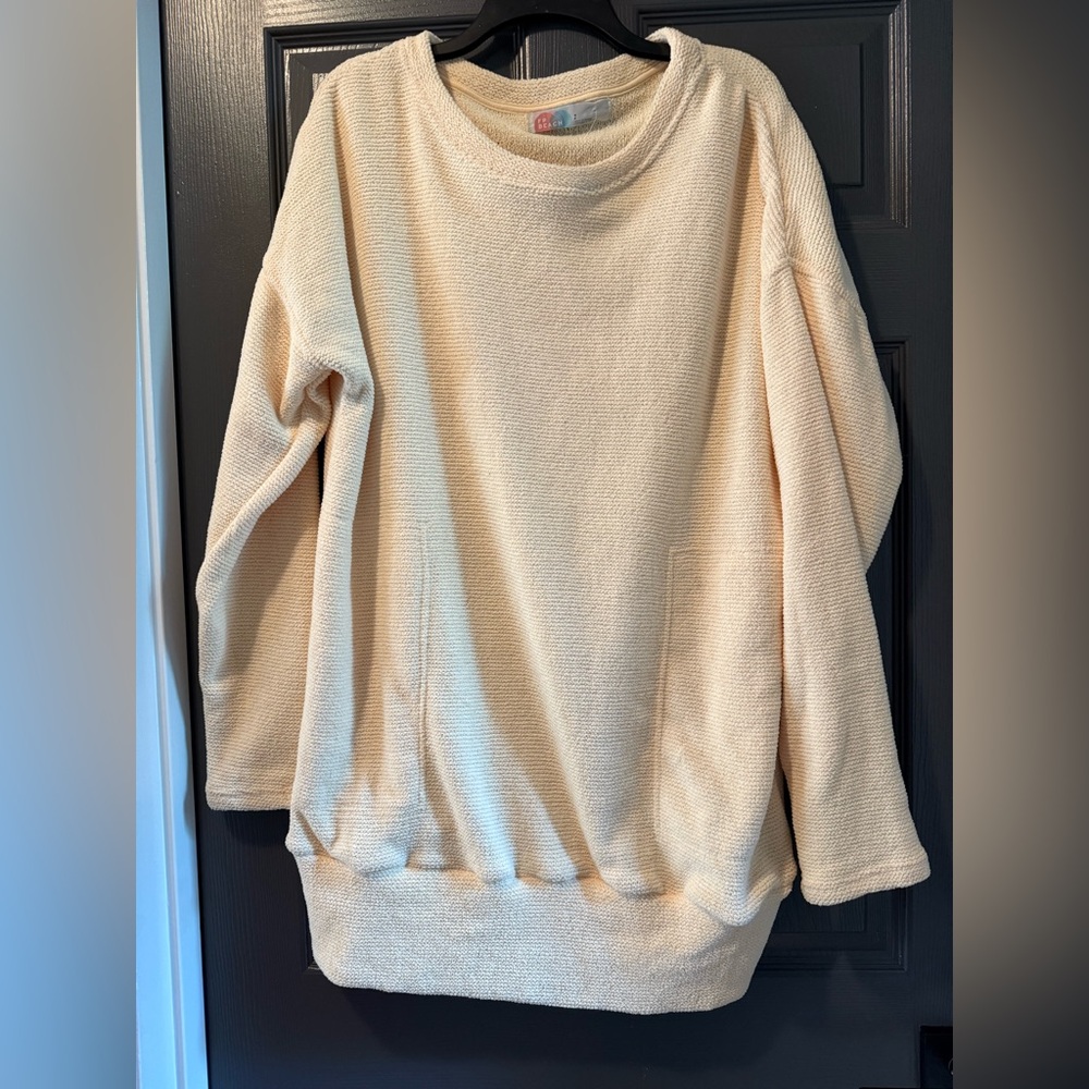 Free People Beach Yellow Womens Oversized Sweater